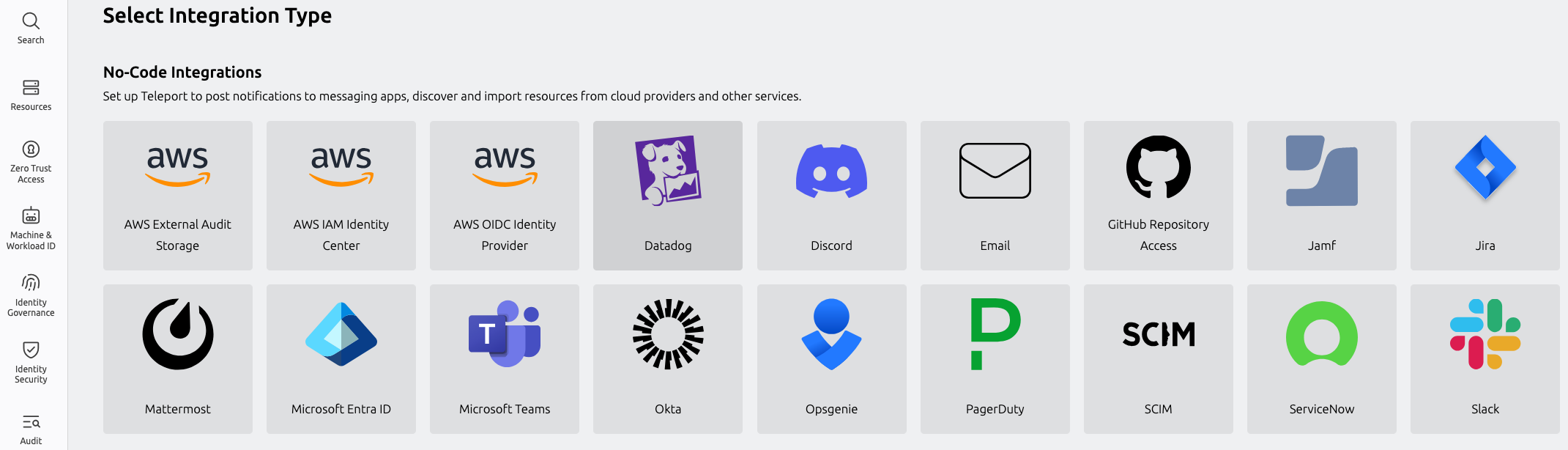 Pick Identity Center integration